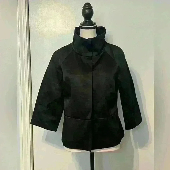 Ann Taylor Black Funnel Jacket/Blazer Women’s size 8 - Picture 3 of 13